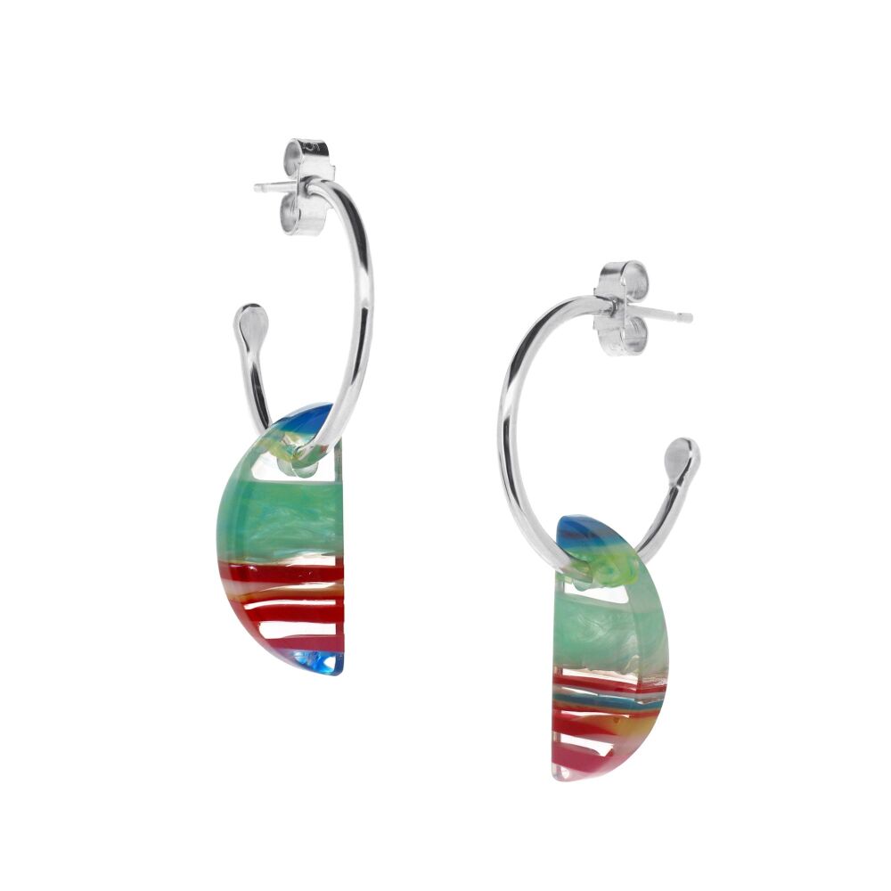 Detachable Surfite Boat Sails and Silver Hoops - Wahine