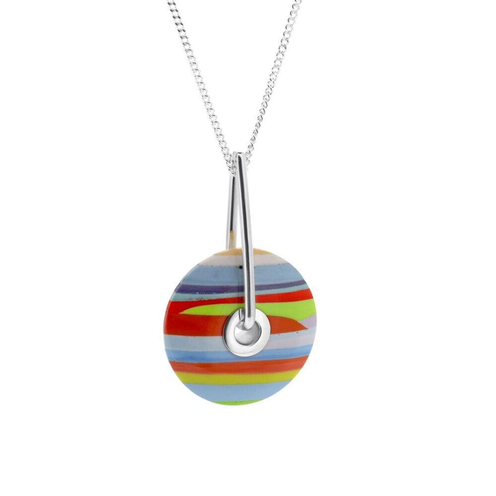 Coastal Striped Surfite Spinner Pendant - Breaker