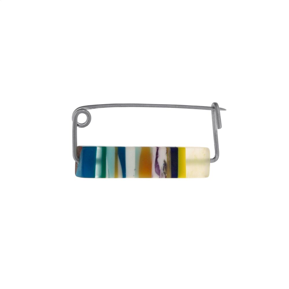Surfite and Silver Brooch - Nereid's Pin