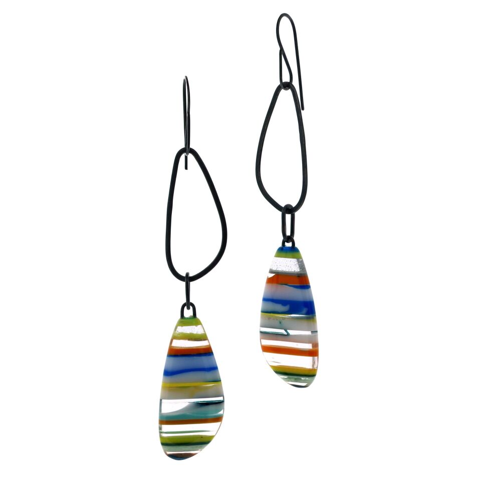 Surfite and Pebble Drop Earrings