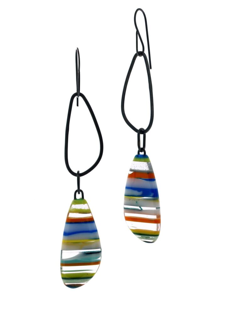 Surfite and Pebble Drop Earrings