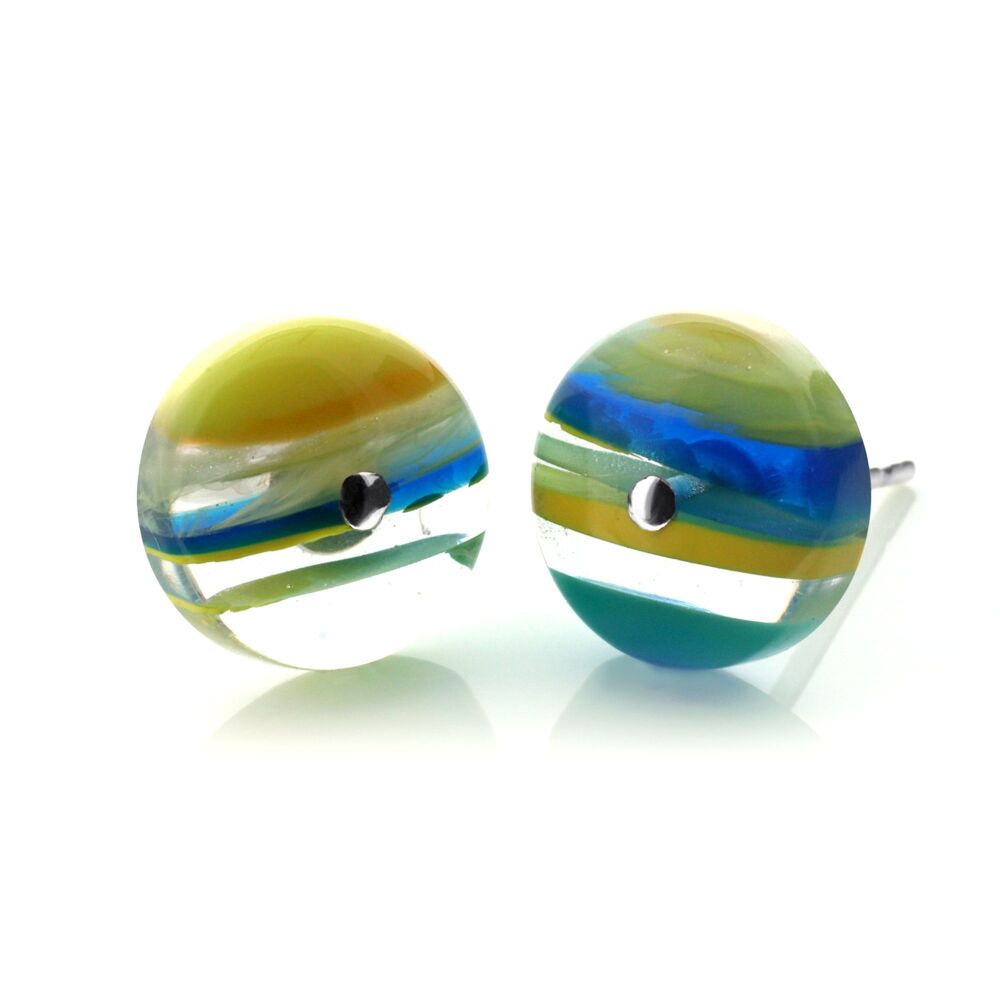 Rainbow Striped Surfite Studs - WaterGate