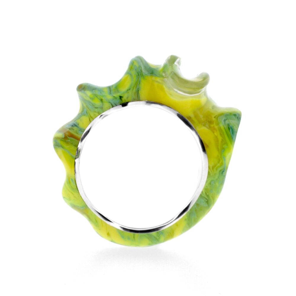 Lion's Mane Ring - Contemporary coastal inspired cocktail ring