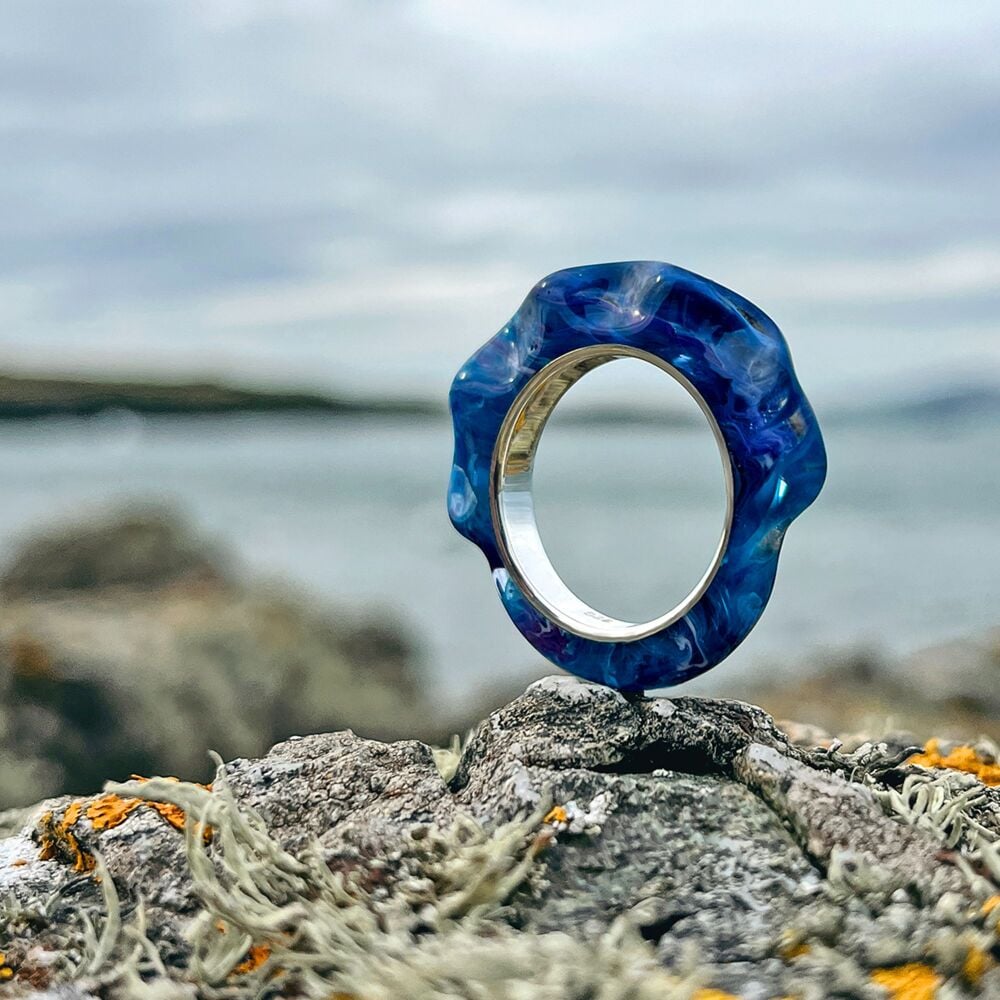 Portuguese Man O' War Ring - Contemporary coastal inspired cocktail ring