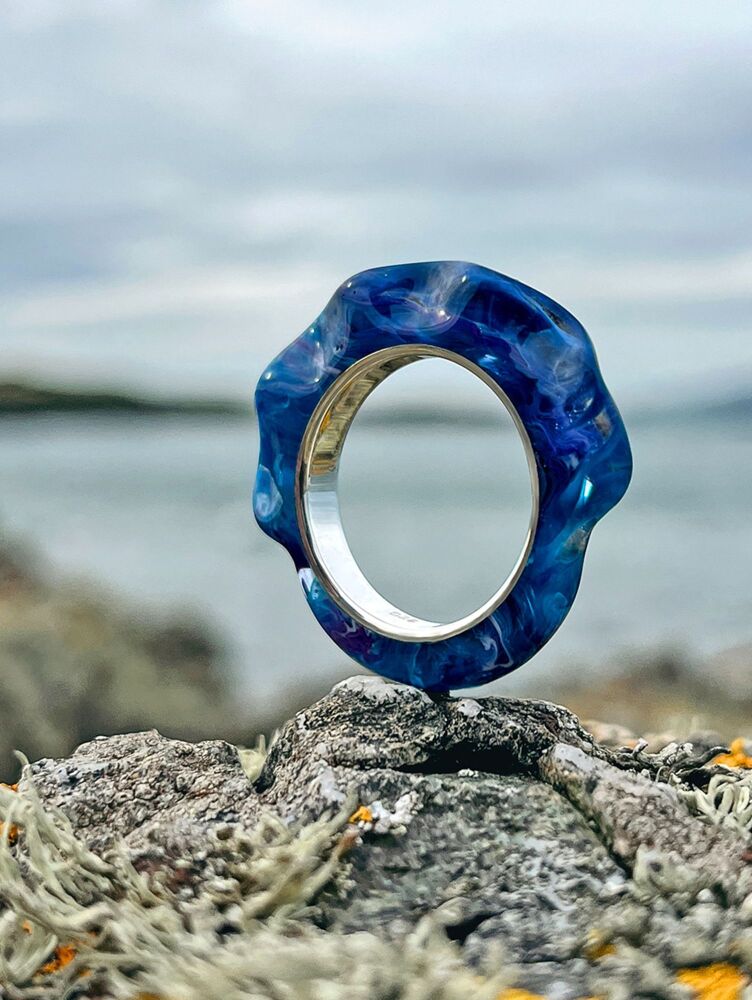 Portuguese Man O' War Ring - Contemporary coastal inspired cocktail ring