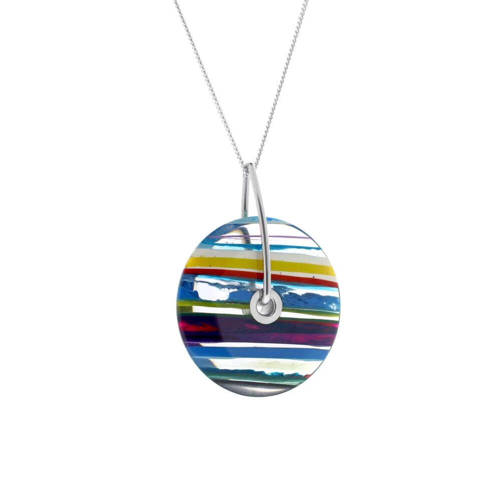 Carved Kinetic Surfite Disc with Sterling Silver core - Cayton Bay