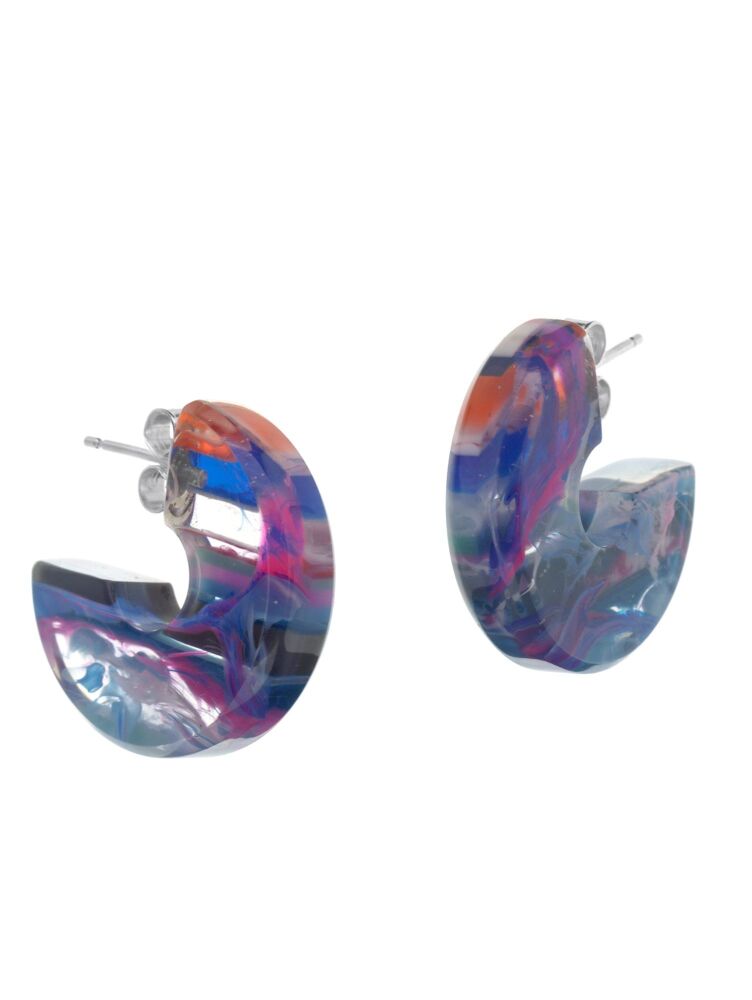 Chunky Double Sided Surfite Hoops - Flotsam Collection