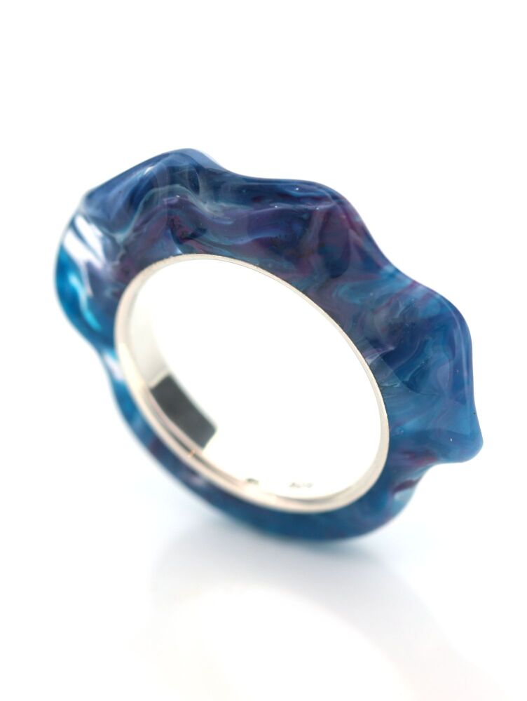 Portuguese Man O' War Ring - Contemporary coastal inspired cocktail ring