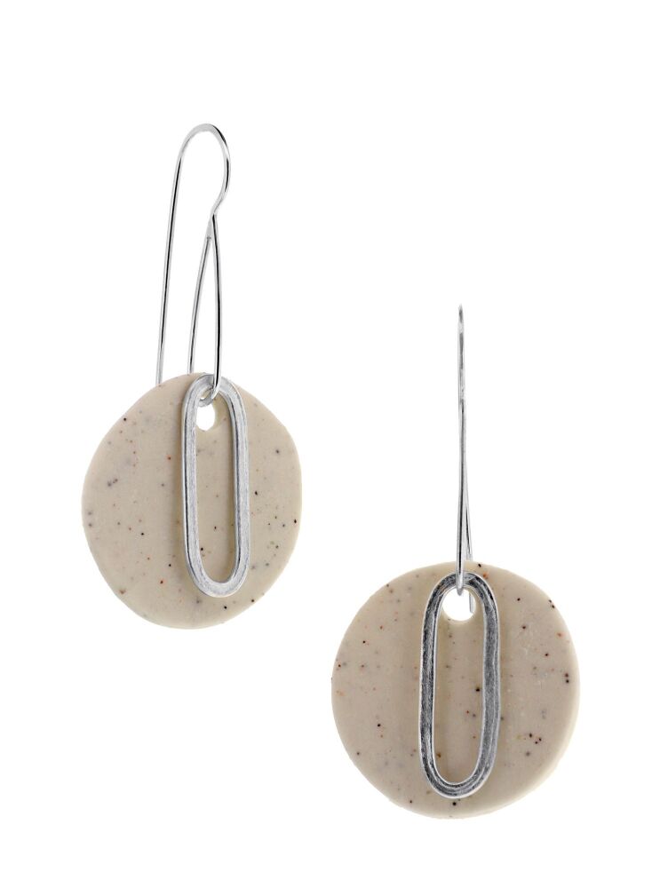 Ynys Llanddwyn or Rhoseneigr beach sand infused porcelain earrings