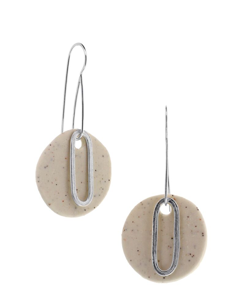 Ynys Llanddwyn or Rhoseneigr beach sand infused porcelain earrings