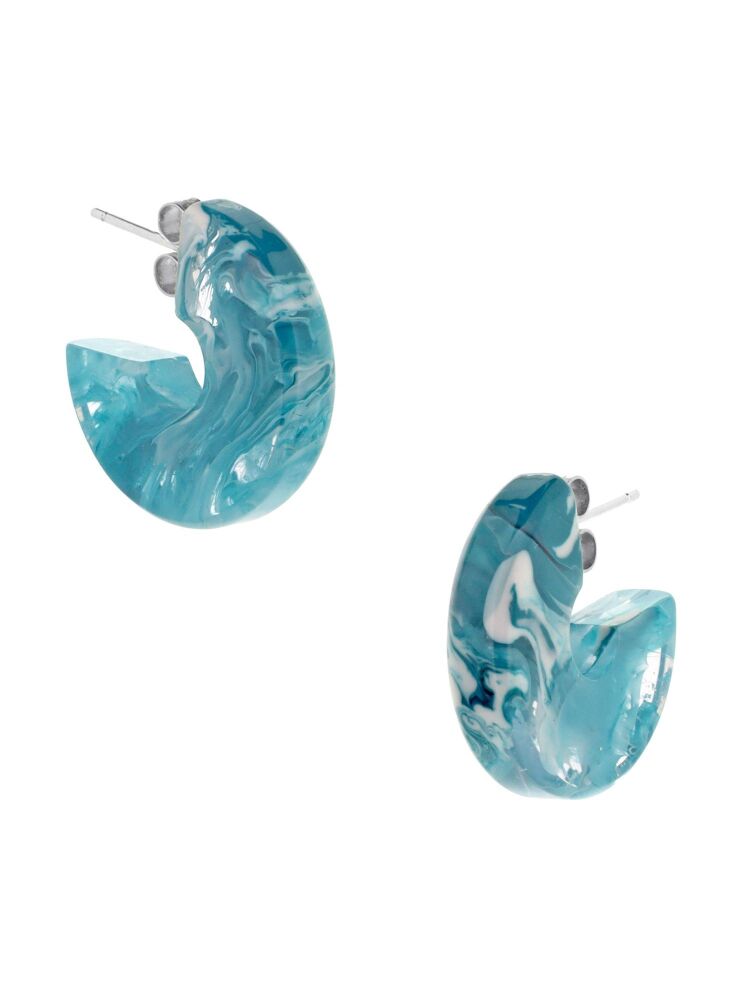 Turquoise Swirl Surfite Hoops - Azure