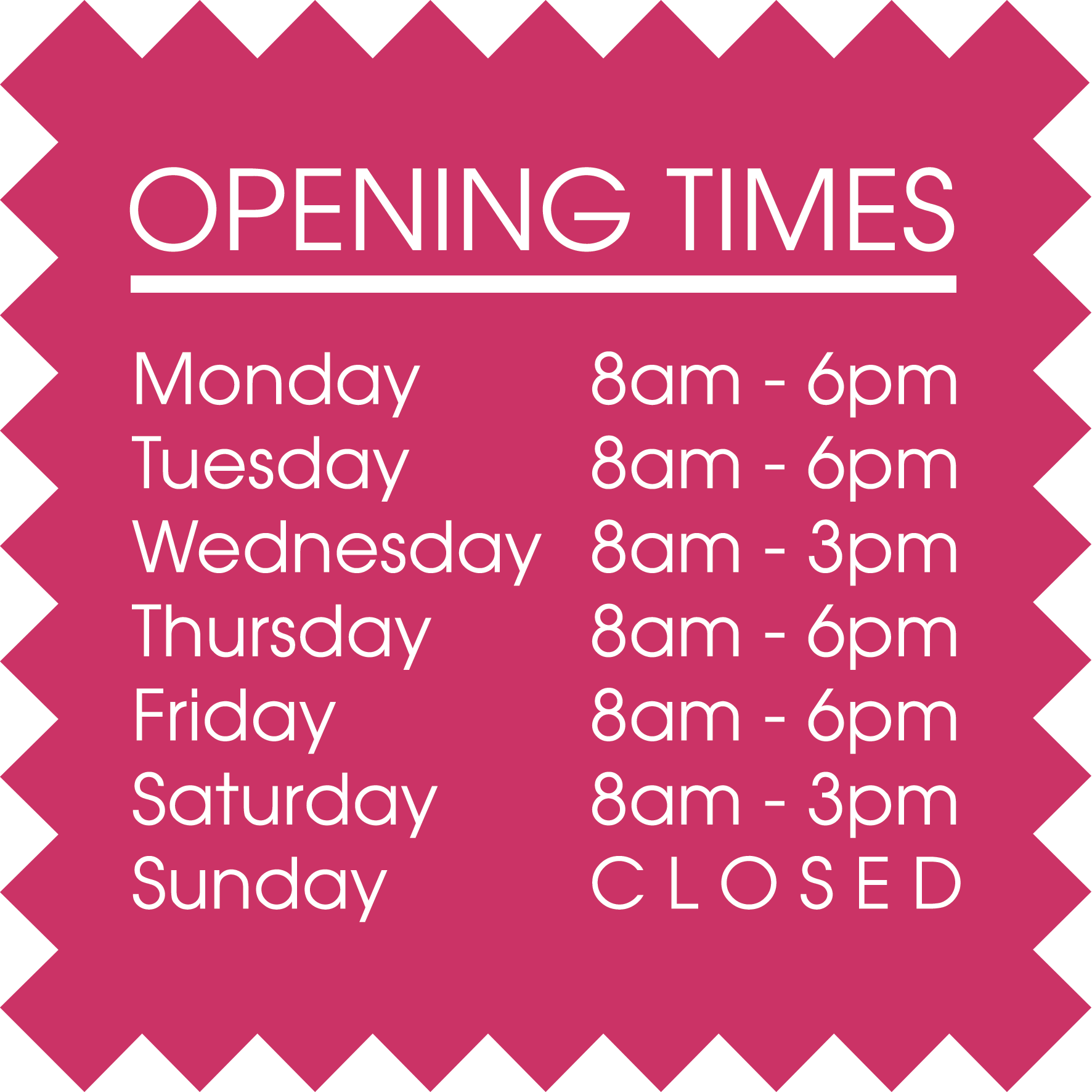 Pearls Drycleaners Opening Times