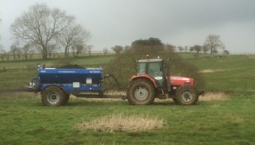 Lime Spreader on Massey