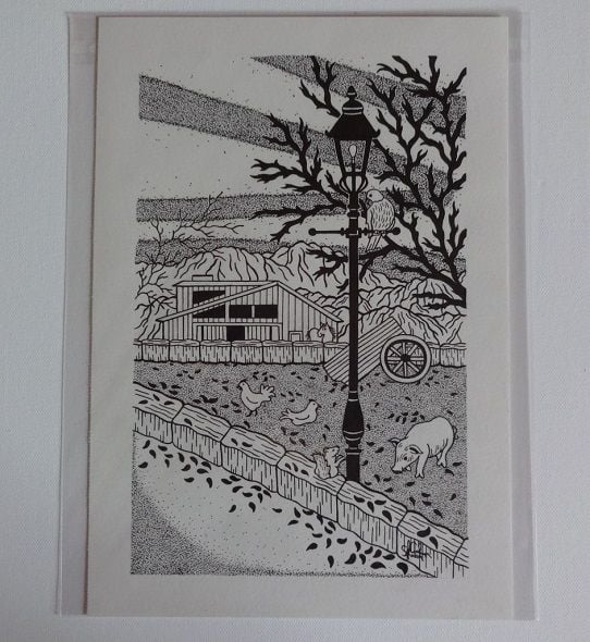 Farm Life By The Mountains - Signed Original Artwork For Sale | S Godwin St