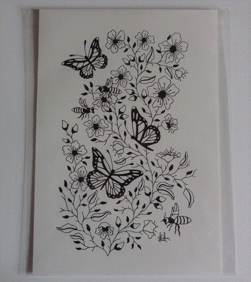 Insects In Spring - Signed Original Drawing For Sale | S Godwin Studio