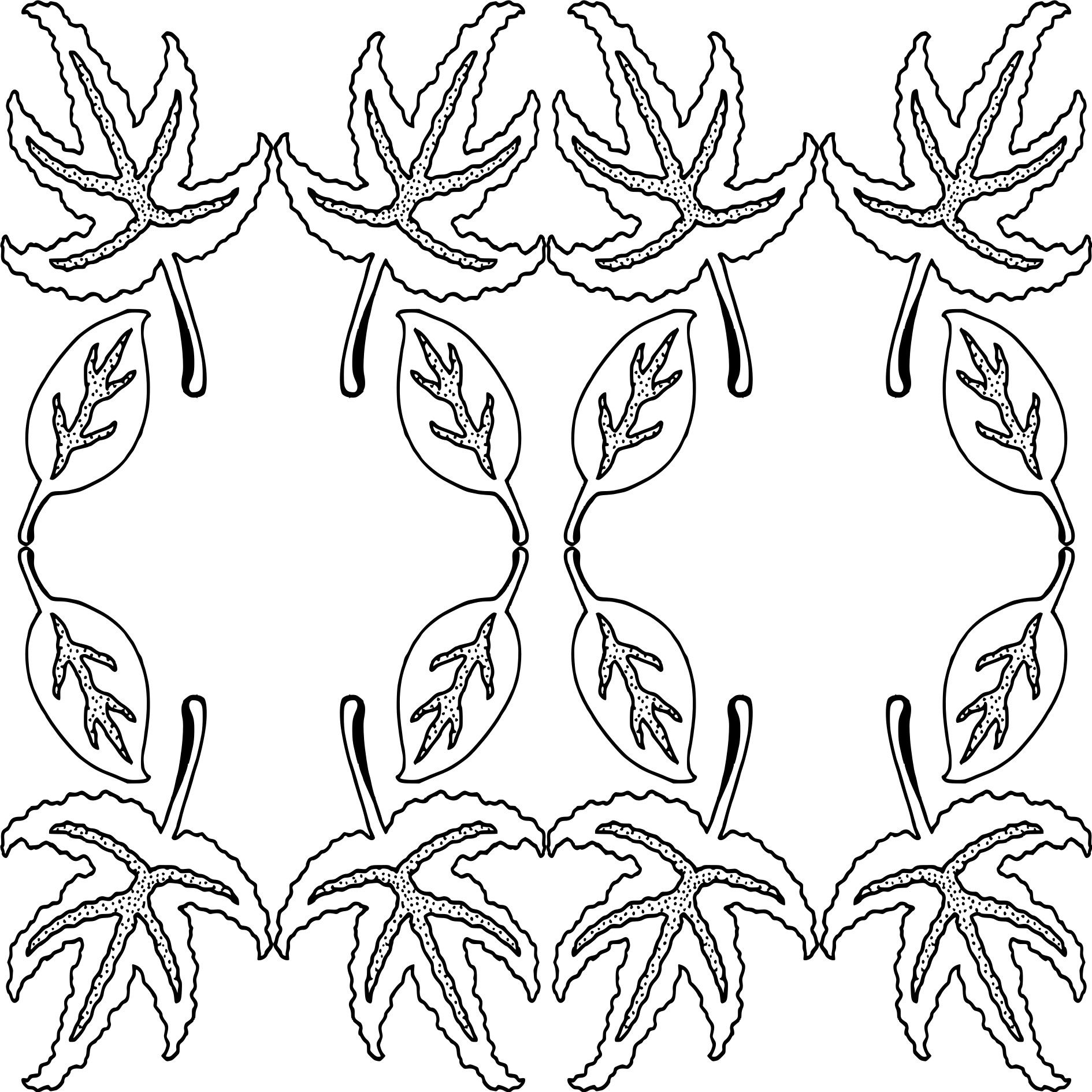 Foliage Leaf Pattern Design by Artist Sharon Godwin www.sgodwinstudio.co.uk