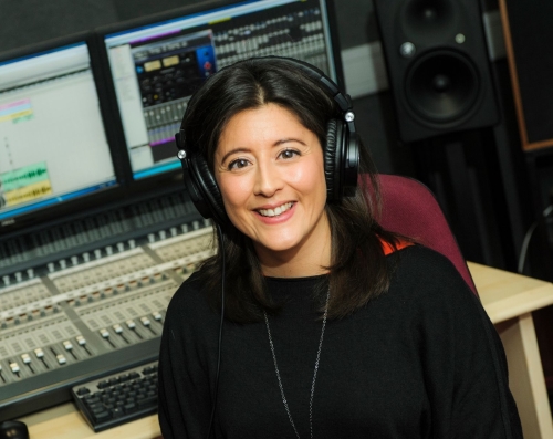 Lorraine Ansell-in a recording studio