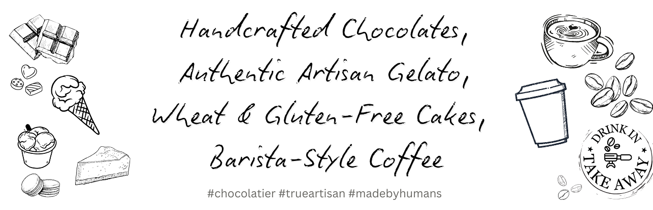 Handcrafted Chocolates, Authentic Artisan Gelato, Wheat & Gluten-Free Cakes, and Barista-Style Coffee  in the Heart of Surrey.
