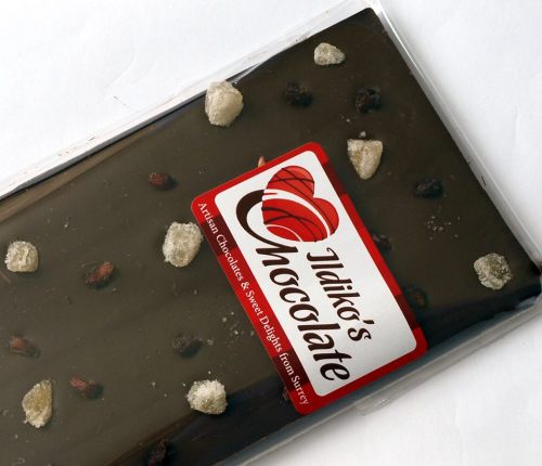 <!--018-->Dark Chocolate Slab with Ginger and Maldon Smoked Sea Salt