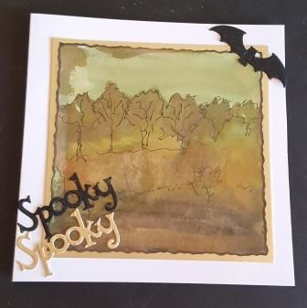 GC 2019 - Halloween - Spooky Spooky on hand colured background scene 5in wh