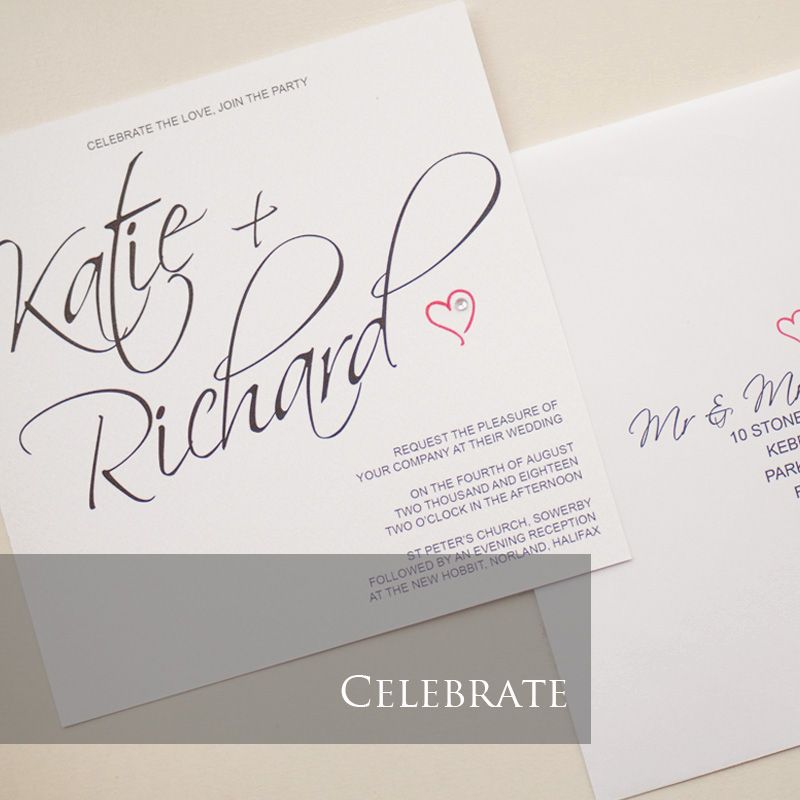 Celebrate Invitation Pack (£1.75 per Invitation)