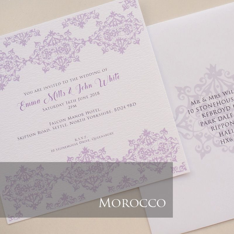 Morocco Invitation Pack (£1.75 per Invitation)