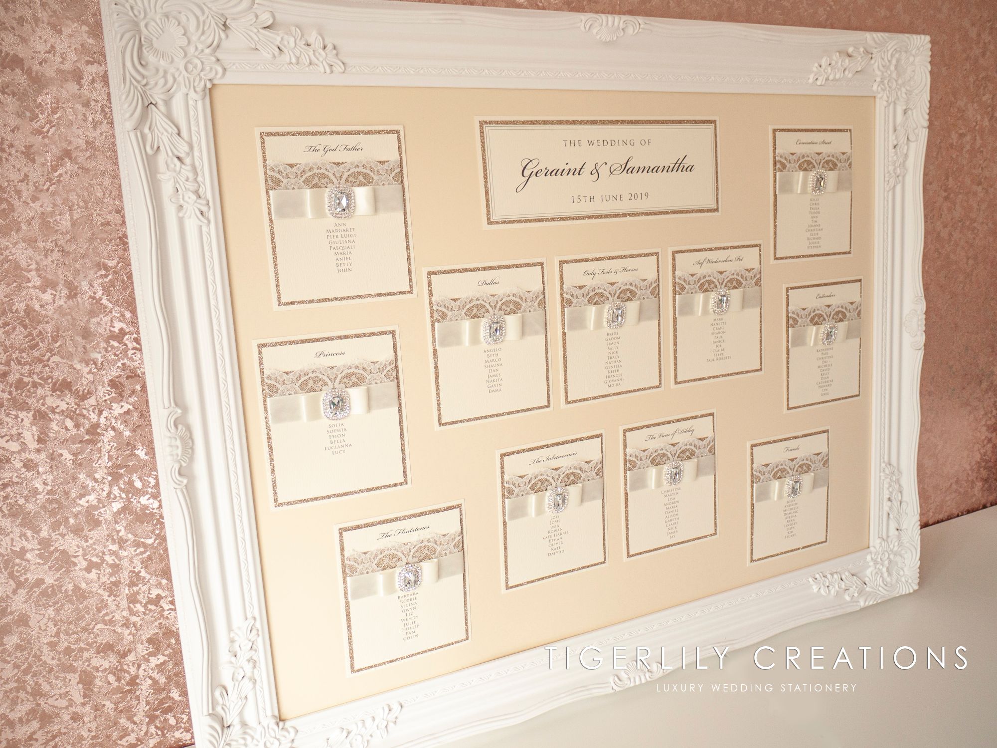 Luxury Lace Wedding Table Plan