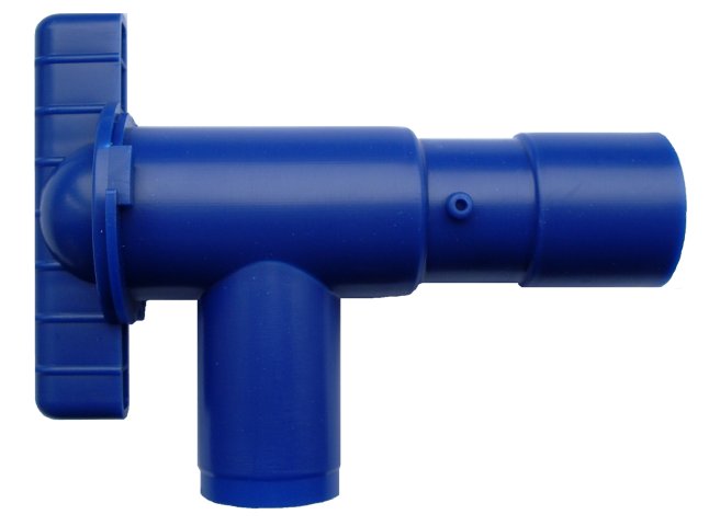 WD8532B Blue 28mm Fresh Drain Tap for Push-Fit Rigid Pipe