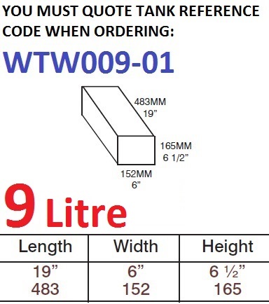 9 Litre Water Tank - WTW009-01