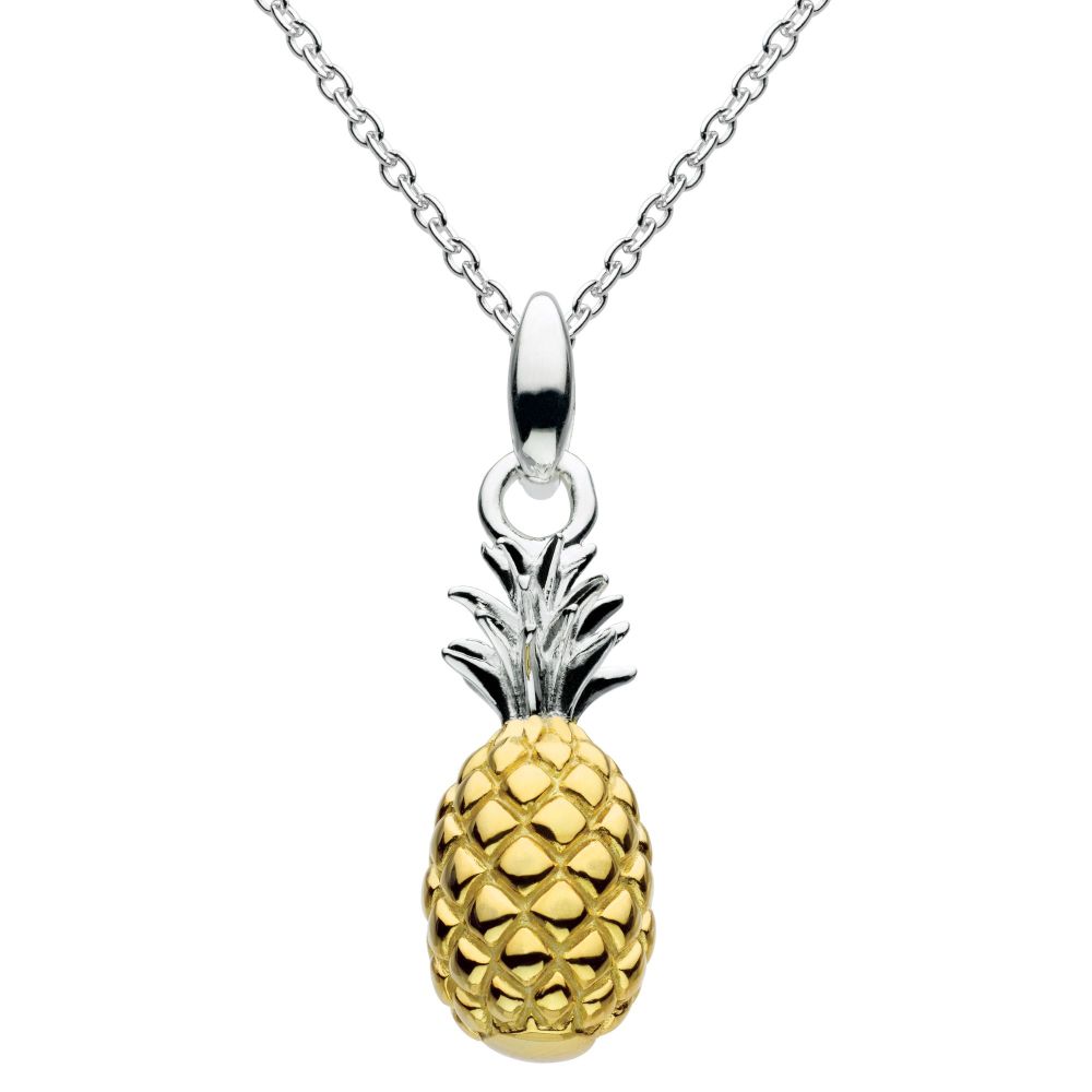 Sterling Silver Pineapple Pendant on Adjustable Chain