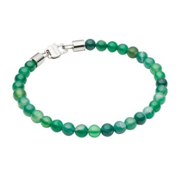 Green Agate Bracelet With stainless Steel