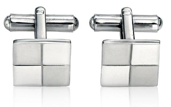 v319 square cufflink divided in 4