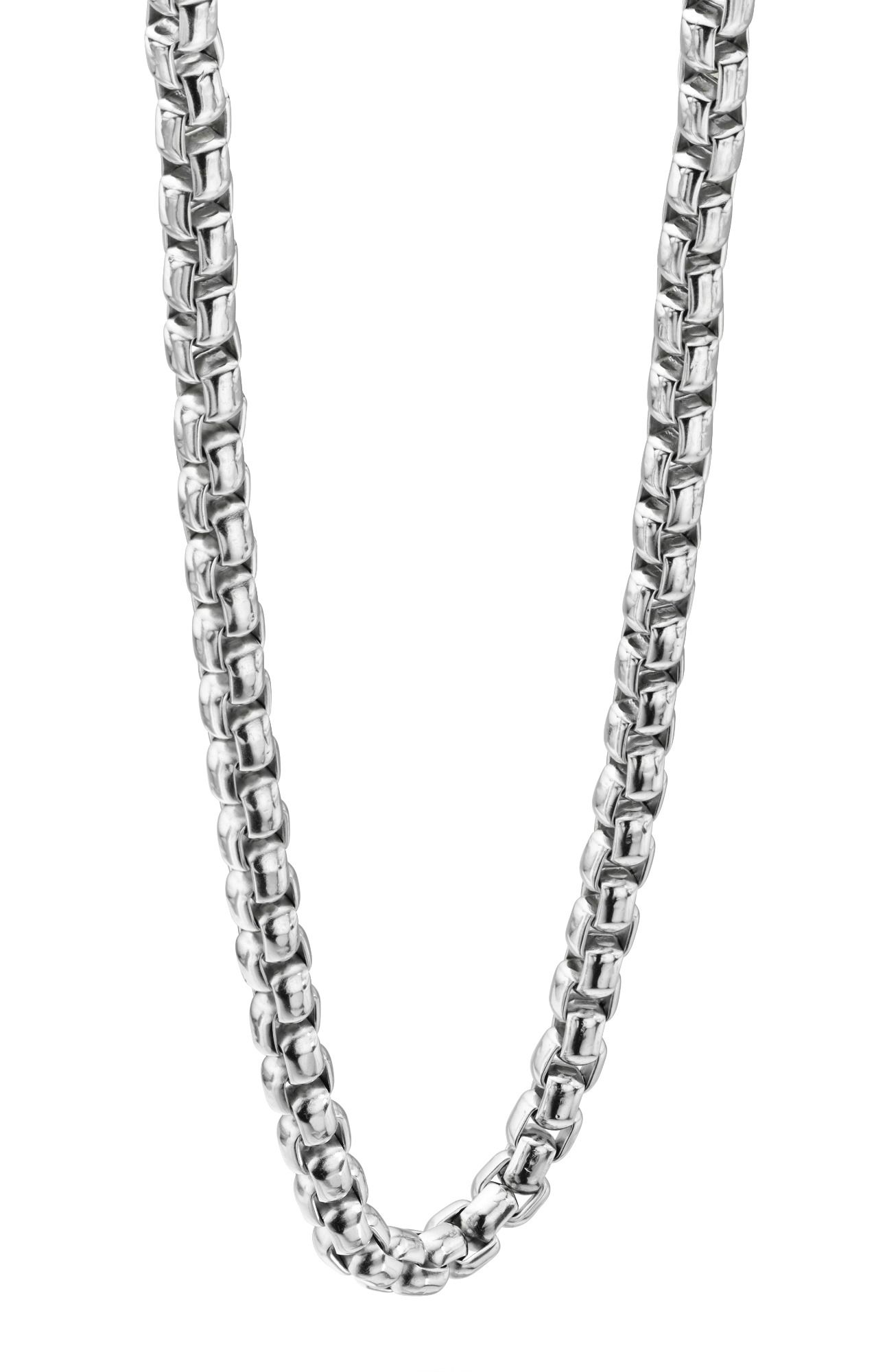 Men's heavy box chain in stainless steel