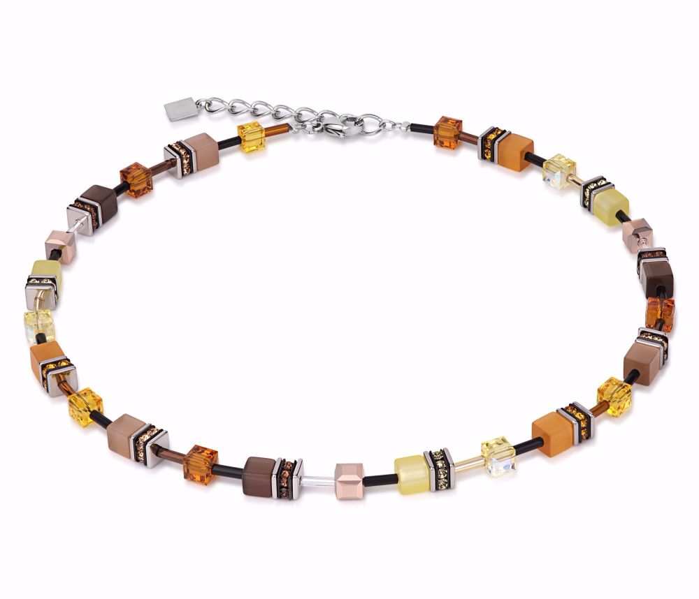 YELLOW-BROWN NECKLACE