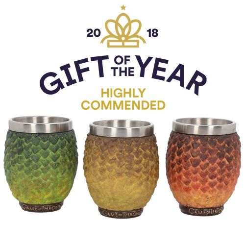 game of throne shot glass egg set in antique style wooden gift box