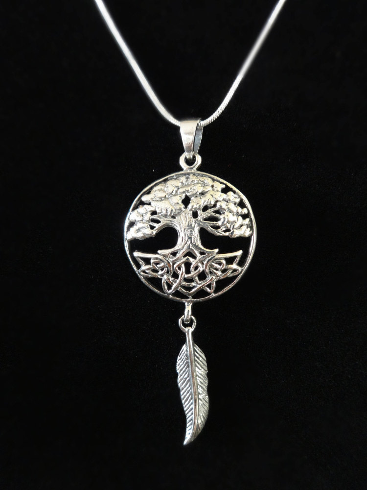 tree of life silver pendant