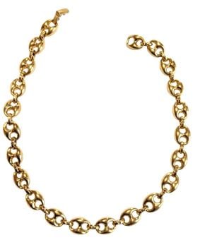 Vintage Cabouchon gold plated necklace