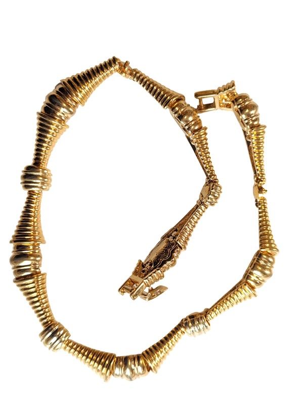 Vintage Cabouchon gold plated necklace