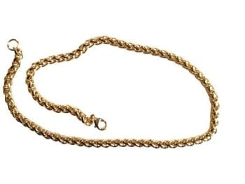 Vintage Cabouchon gold plated chain necklace. Size medium.