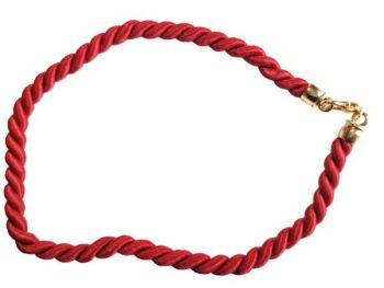 Vintage Cabouchon red cord necklace with a gold plated clasp. Size medium.