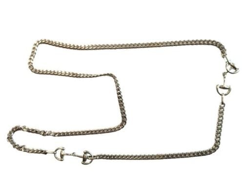 Vintage Cabouchon rhodium plated chain necklace.