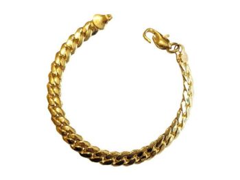Vintage Cabouchon gold plated bracelet.  Size medium.