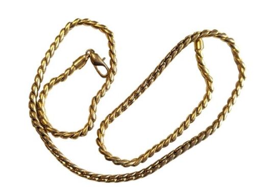 Vintage Cabouchon gold plated chain necklace. Size large.