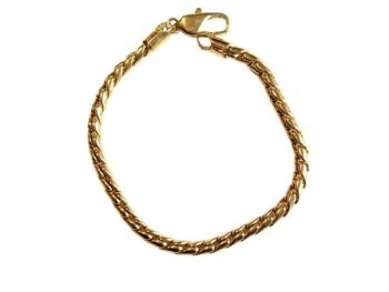 Vintage Cabouchon gold plated bracelet.  Size extra large.