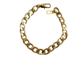 Vintage Cabouchon gold plated bracelet. Size medium.