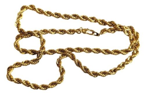 Vintage Cabouchon gold plated double chain necklace. Size large.