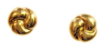 Vintage Cabouchon earrings with gold plating. For pierced ears.