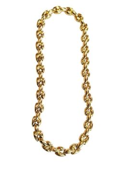 Vintage Cabouchon gold plated necklace. Size large.