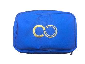 Vintage Cabouchon light blue jewellery pouch