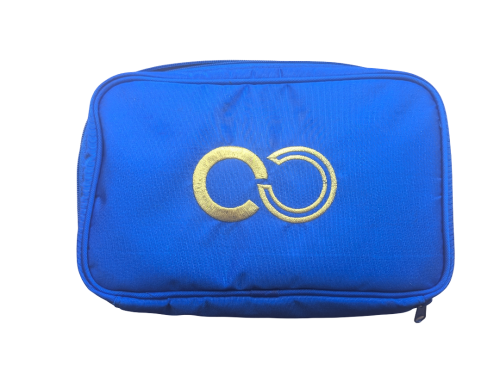 Vintage Cabouchon light blue jewellery pouch